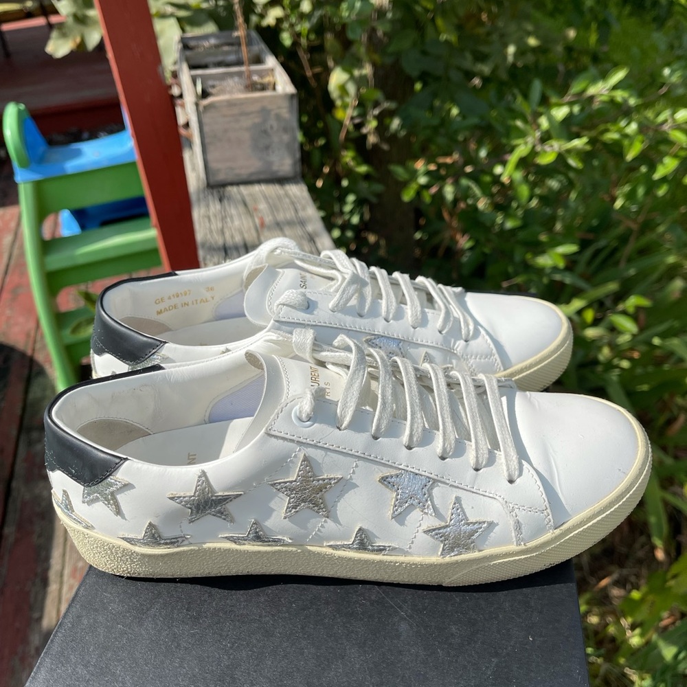 Saint Laurent Court Classic Star Sneakers size 38